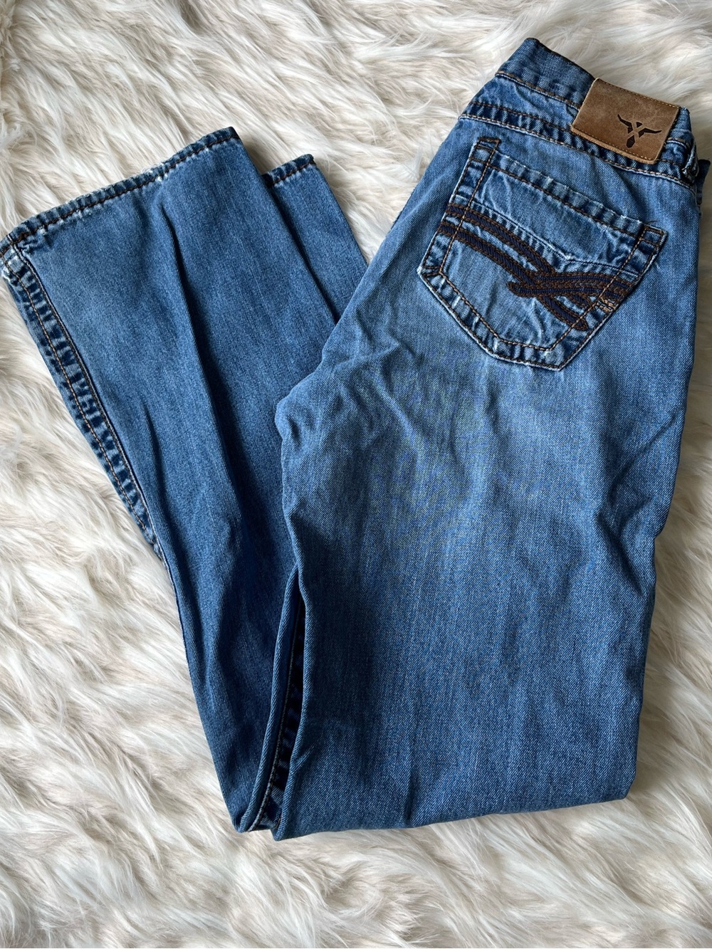Wrangler No. 42 Western Jeans Men's 32x32 Bootcut Medium Wash